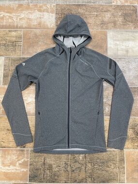 Porsche Design x Adidas Mens Gray Full Zip Jacket Mens Small Thumbholes Hooded